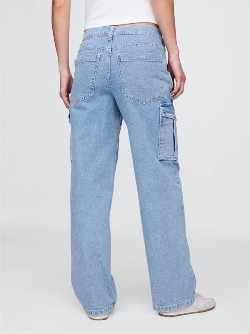 Gap Mid Rise '90s Loose Cargo Jeans - Picture 3 of 8
